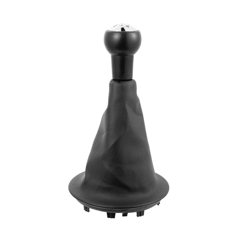 Adapted to Partner(2008-2025) 5-speed PU leather car shift handle Black - Image 3