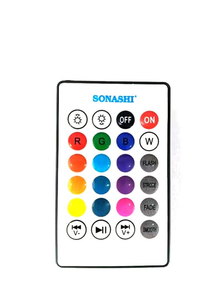 SONASHI - Disco LED Lamp with Bluetooth Speaker with 2.5W | 3 Leaf Bright Light with Foldable feature | White & RGB Lighting with Easy Remote Control | Disco Light / Party Light SDLB-126BT - Image 1