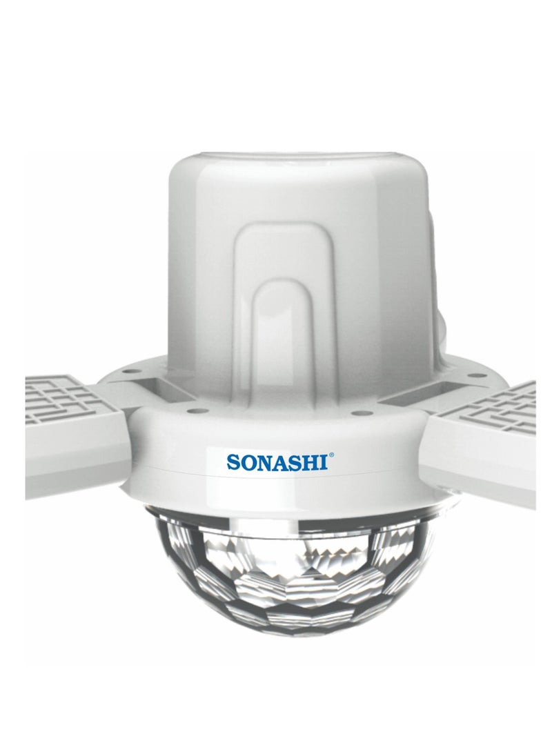 SONASHI - Disco LED Lamp with Bluetooth Speaker with 2.5W | 3 Leaf Bright Light with Foldable feature | White & RGB Lighting with Easy Remote Control | Disco Light / Party Light SDLB-126BT - Image 1