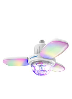 Disco LED Lamp with Bluetooth Speaker with 2.5W | 3 Leaf Bright Light with Foldable feature | White & RGB Lighting with Easy Remote Control | Disco Light / Party Light SDLB-126BT