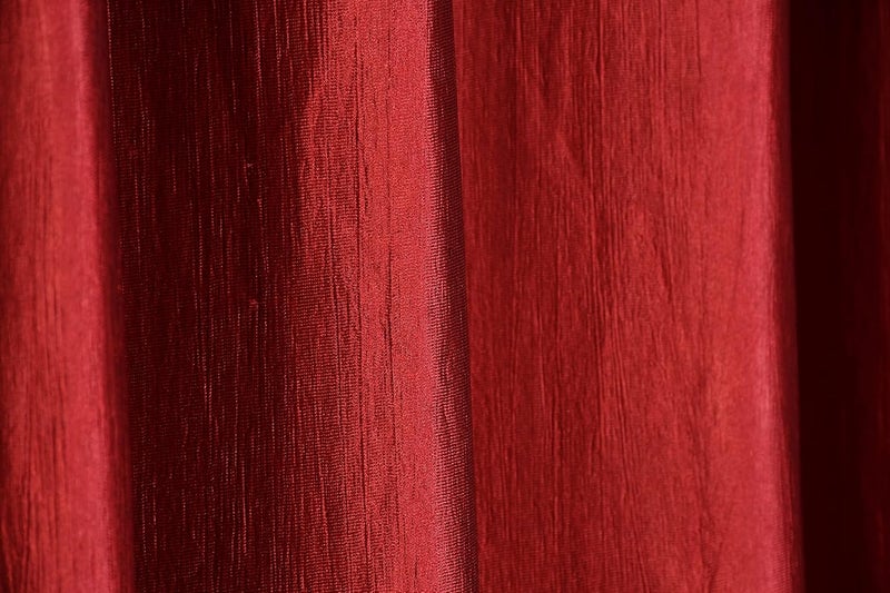 Decoholic Faux Texture Pro Solid Durable Heavy Polyester Fabric Insulated Grommet CurtainsDrapes for BedroomLiving Room Door 8 feet 1 Panel Maroon - Image 5