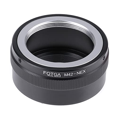 FocusFoto FOTGA Adapter Ring for M42 Screw Mount Lens to E-Mount Mirrorless Camera, Compatible with Sony NEX-7 A7 A7S A7R A7II A7SII A7RII A7 Mark IV A9 A6600 A6500 A6300 A6000 A5100 FS700 VG30 VG900 PXW-FS7 - Image 1