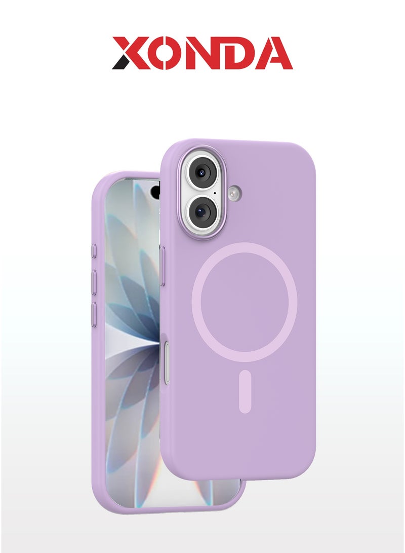 Xonda Pure iPhone 17 MagSafe Case Purple - Microfiber lining for scratch protection, raised metal camera bezel for lens protection, Liquid Silicone Material with Anti-Fingerprint Coating, MagSafe compatible - Image 1