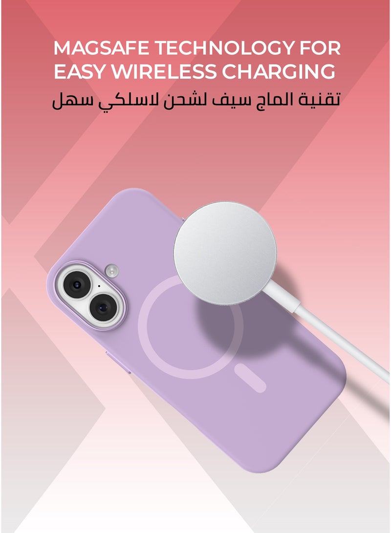 Xonda Pure iPhone 17 MagSafe Case Purple - Microfiber lining for scratch protection, raised metal camera bezel for lens protection, Liquid Silicone Material with Anti-Fingerprint Coating, MagSafe compatible - Image 5