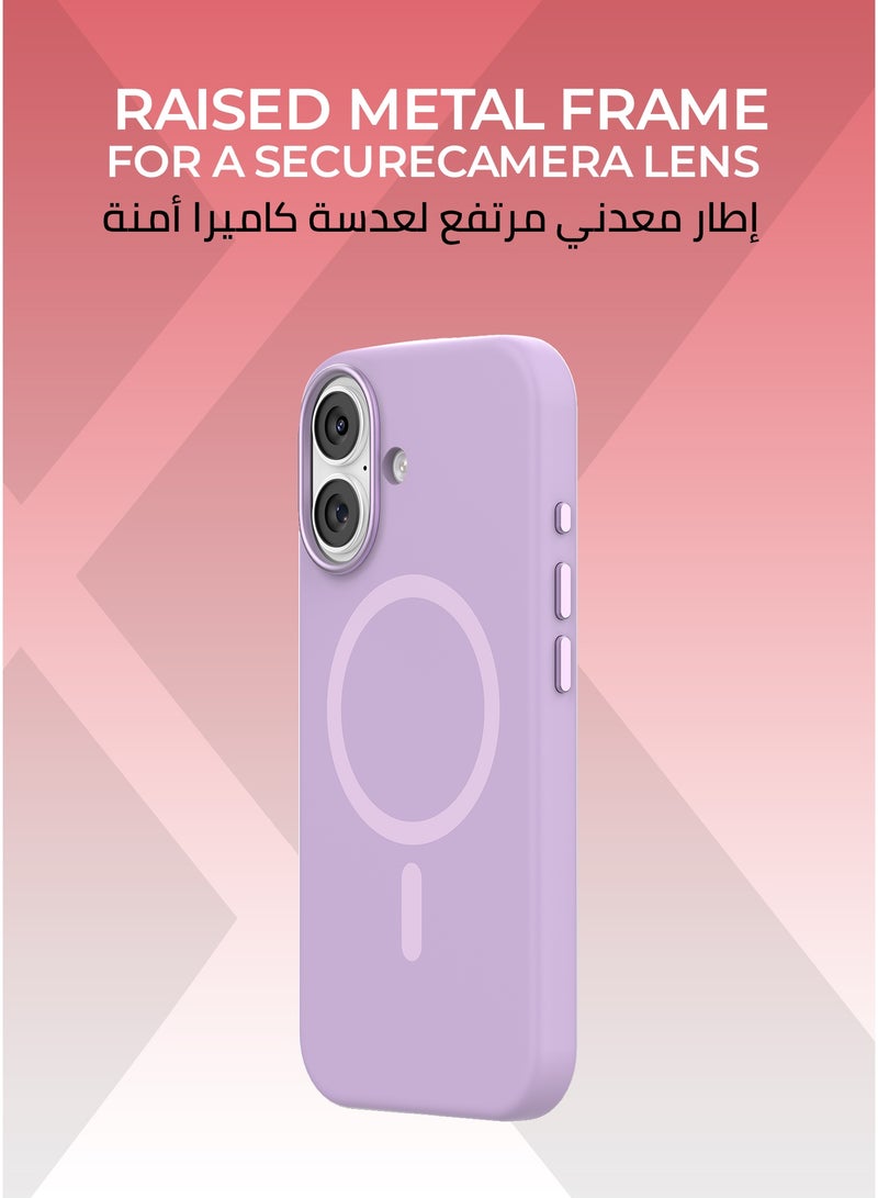 Xonda Pure iPhone 17 MagSafe Case Purple - Microfiber lining for scratch protection, raised metal camera bezel for lens protection, Liquid Silicone Material with Anti-Fingerprint Coating, MagSafe compatible - Image 4