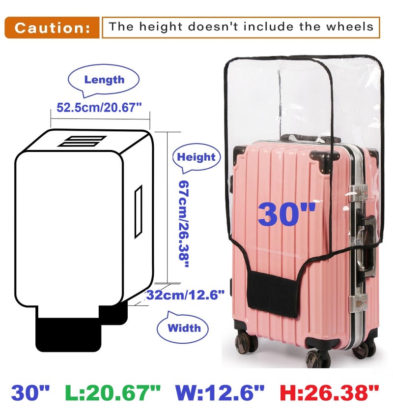 FABULWAY FABUWAY PVC Suitcase Cover - Clear, Transparent, Waterproof & Dustproof - 30" - Image 2