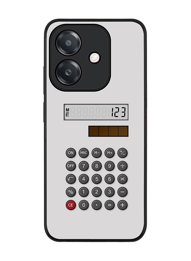 Stylizedd For Oppo A60 5G / A3 5G / A3x 5G Case,Slim fit Camera Protection, Shockproof Thin Phone cover - Calc (White) - Image 1