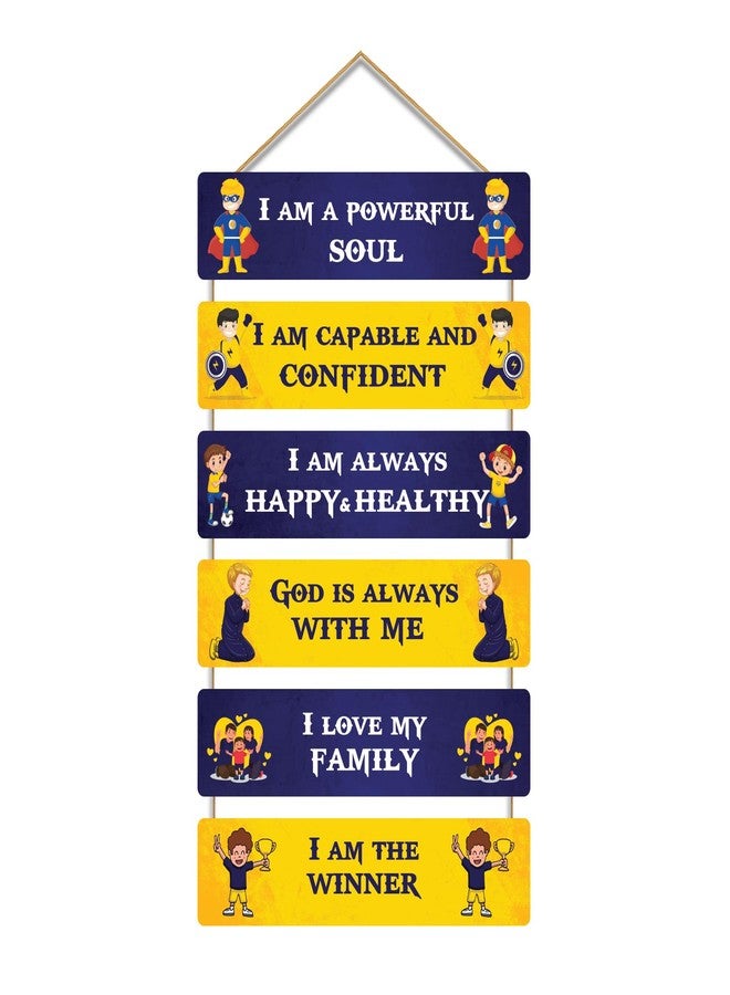 Kaameri Bazaar Wooden Wall Hanging Decor | Positive Motivational Thoughts or Quotes Wall Hanging Decorations for Kids Room, Living Room, Bedroom | Inspirational Home Décor - Image 1