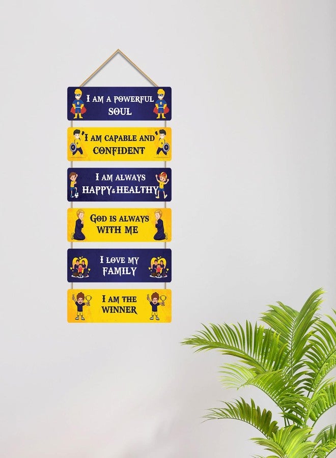 Kaameri Bazaar Wooden Wall Hanging Decor | Positive Motivational Thoughts or Quotes Wall Hanging Decorations for Kids Room, Living Room, Bedroom | Inspirational Home Décor - Image 4