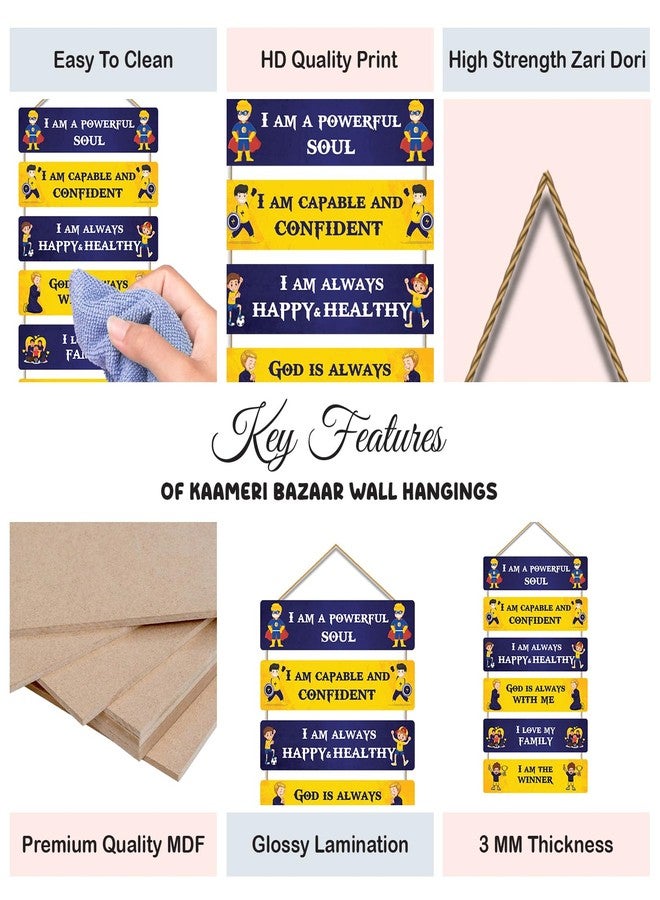 Kaameri Bazaar Wooden Wall Hanging Decor | Positive Motivational Thoughts or Quotes Wall Hanging Decorations for Kids Room, Living Room, Bedroom | Inspirational Home Décor - Image 2