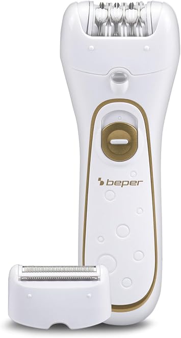 BEPER 3BEPI0012in1 Epilator Corded or Rechargeable Operation PlugPlay Two Heads Two Speeds Shaver and Silkpil Fast Depilation Light Case and Brush Included 40 Min Autonomy - Image 1