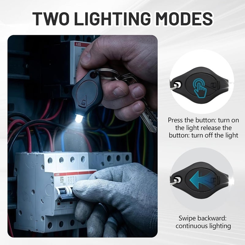 Lethra 10PCS Mini Keyring Torch - Portable LED Keychain Flashlight with Built-in Batteries - Image 4