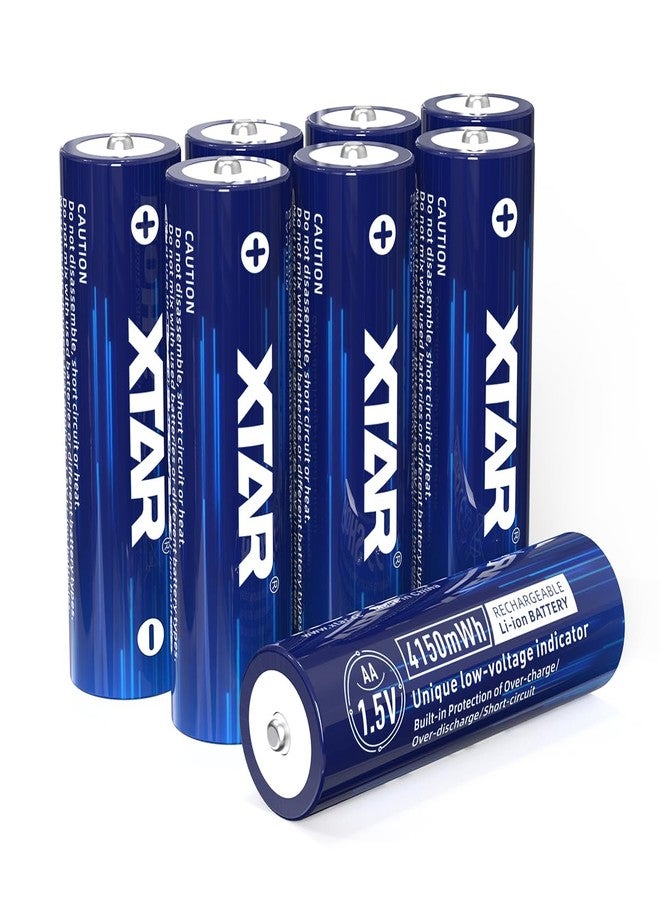 XTAR 4150mWh (2500mAh) 1.5V AA Rechargeable aa Batteries: Longevity Safety Efficiency (8pcs 1.5V AA 4150mWh) - Image 1
