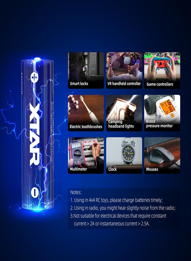 XTAR 4150mWh (2500mAh) 1.5V AA Rechargeable aa Batteries: Longevity Safety Efficiency (8pcs 1.5V AA 4150mWh) - Image 5