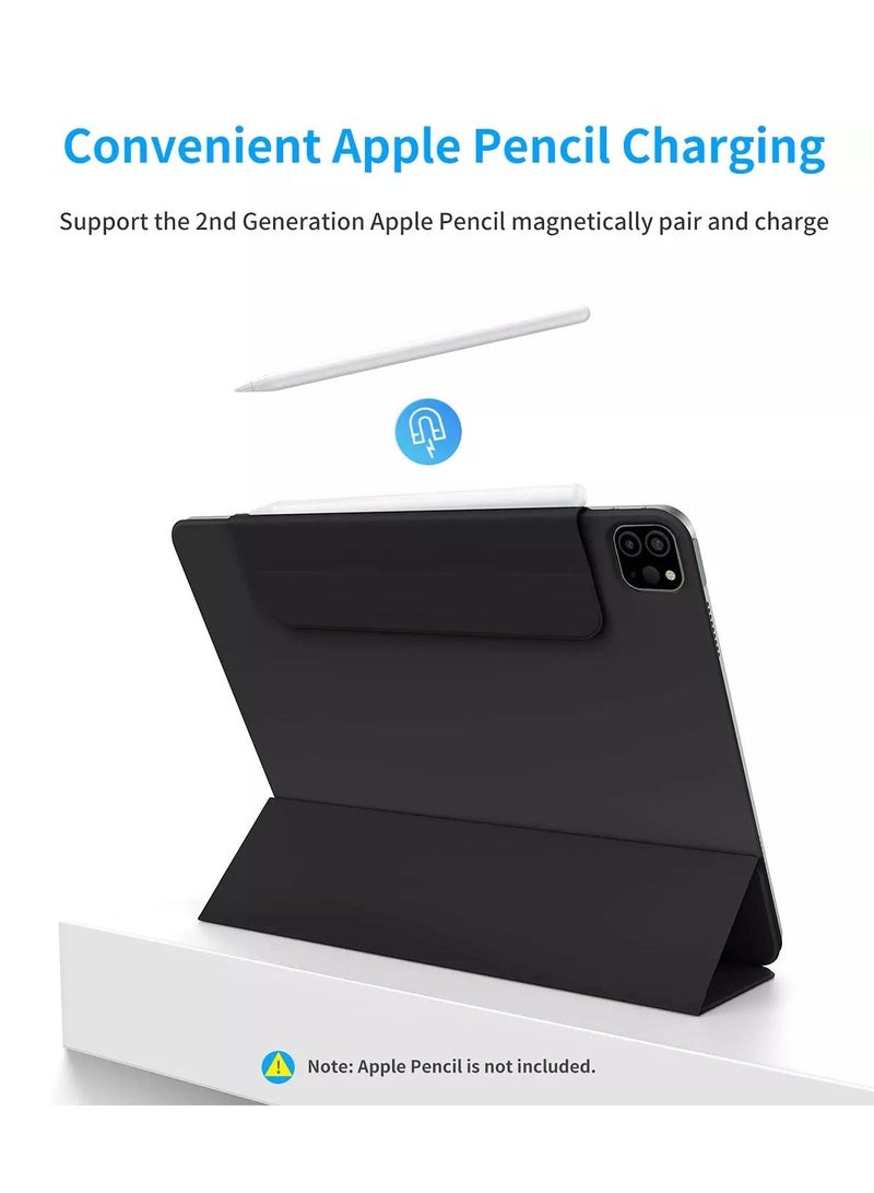 Protect غطاء iPad Pro المغناطيسي مقاس 12.9 بوصة II غطاء iPad Pro - متوافق مع الجيل 2021/2020/2018 (الجيل الخامس/الرابع/الجيل الثالث) - النوم والاستيقاظ التلقائي - الشحن الثاني لقلم Apple - Image 3