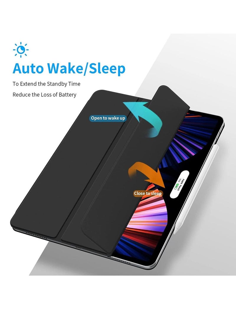 Protect غطاء iPad Pro المغناطيسي مقاس 12.9 بوصة II غطاء iPad Pro - متوافق مع الجيل 2021/2020/2018 (الجيل الخامس/الرابع/الجيل الثالث) - النوم والاستيقاظ التلقائي - الشحن الثاني لقلم Apple - Image 5