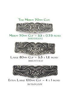 Oberon Design Large Art Nouveau Swirl Hair Clip, Hand Cast Metal Barrette Made in the USA with an 80mm Clip by Oberon Design, 1 Piece  - Image 4