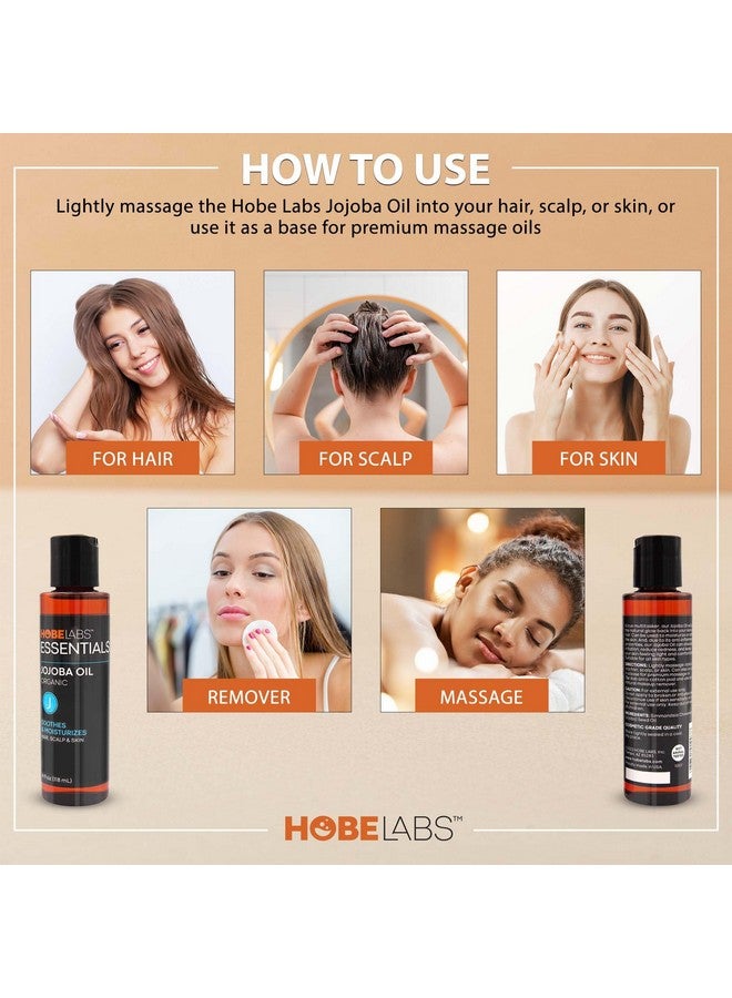 Hobe Labs 100% Pure Jojoba Oil4 Ozmoisturizing And Protectivenatural Sebum Oil Rejuvenating Propertiesperfect For Nurturing And Nourishing Your Hair Scalp And Skin - Image 3