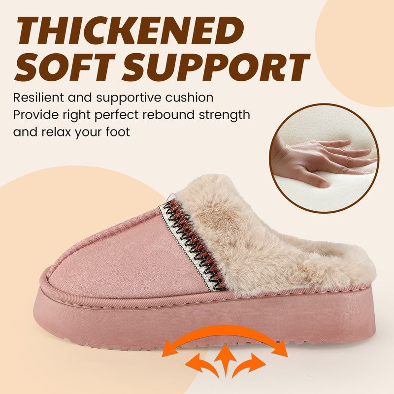 Lucky Kids Women’s Fuzzy Slippers, Indoor Plush Faux Fur House Shoes with Memory Foam, ,Cute Fluffy Home Shoes for Girls & Ladies Cozy Warm Indoor Slip-On Slippers with Non-Slip Sole - Image 3