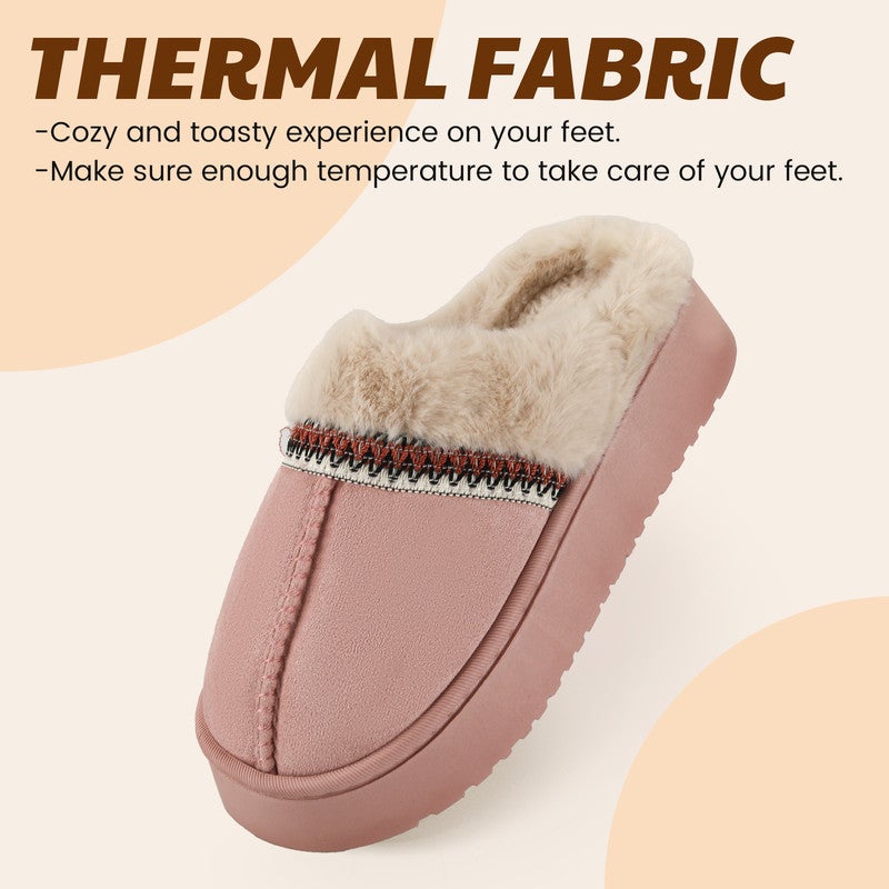 Lucky Kids Women’s Fuzzy Slippers, Indoor Plush Faux Fur House Shoes with Memory Foam, ,Cute Fluffy Home Shoes for Girls & Ladies Cozy Warm Indoor Slip-On Slippers with Non-Slip Sole - Image 2