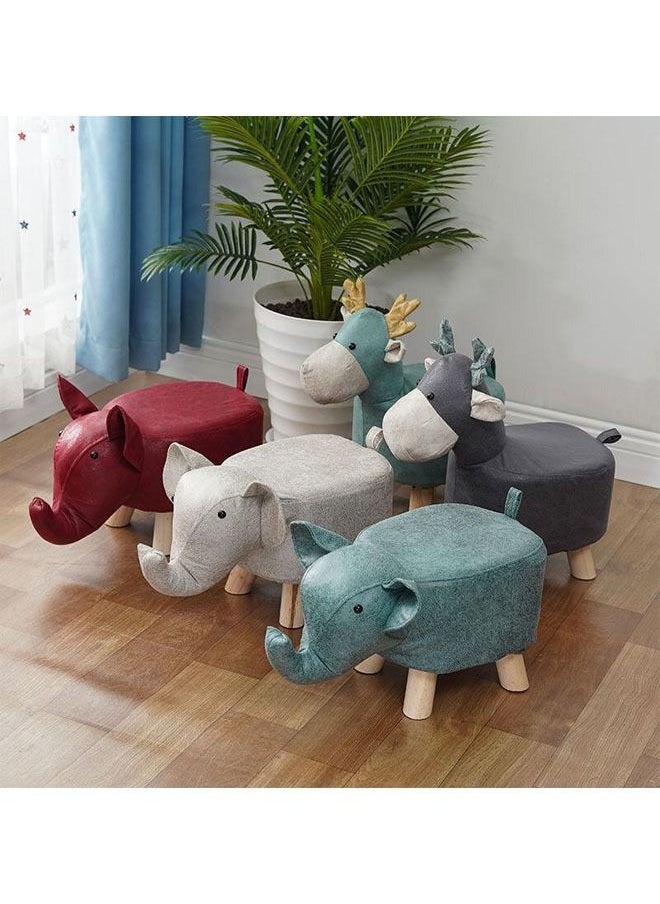 Generic Wholesale Technology Cloth Small Cartoon Animal Low Stool Children Elephant Sofa Stool Household Fabric Stool  - Image 2