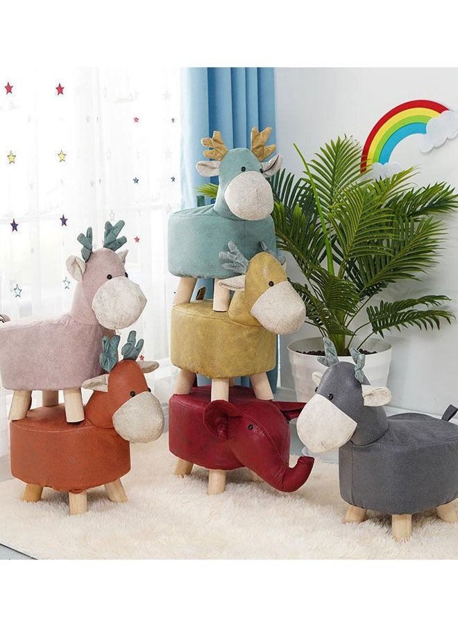 Generic Wholesale Technology Cloth Small Cartoon Animal Low Stool Children Elephant Sofa Stool Household Fabric Stool  - Image 1