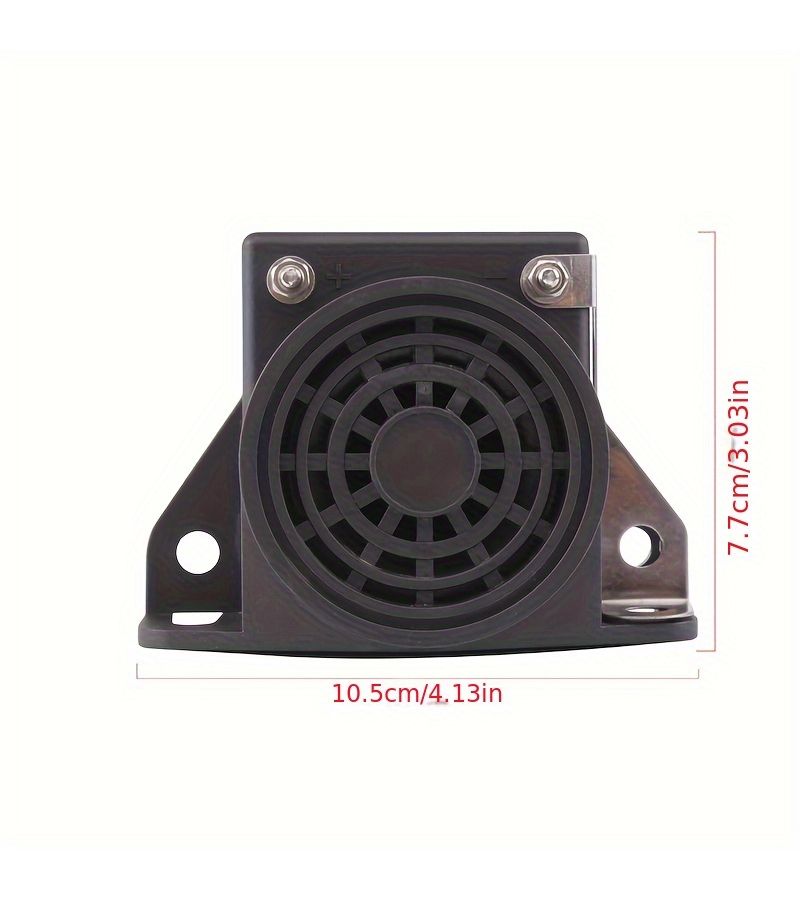 Black Reversing Alarm 110dB Buzzer for DC 12V 24V Trucks Heavy Machinery - Image 4