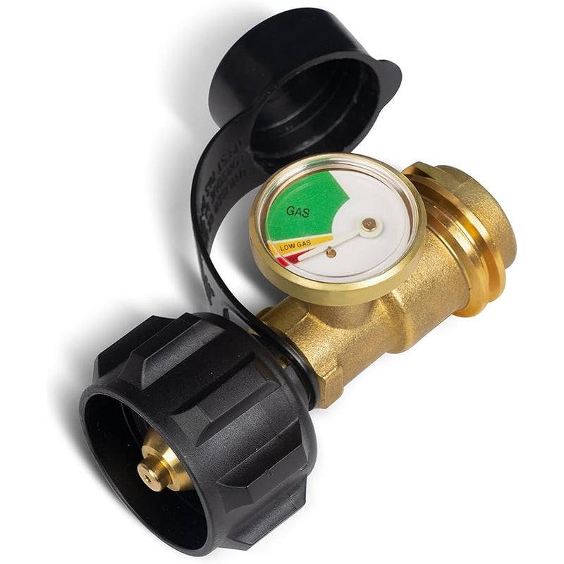 GASPRO Propane Tank Gauge, Propane Level Indicator for 5-40 Lb Tanks, Perfect for Trailers, Propane Heater, Fire Pit, Gas Grill and More, Qcc1/Type Connection - Image 1