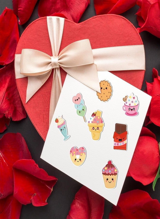 W1cwey Valentine's Day Sticker Roll (Cartoon Dessert) - Image 5