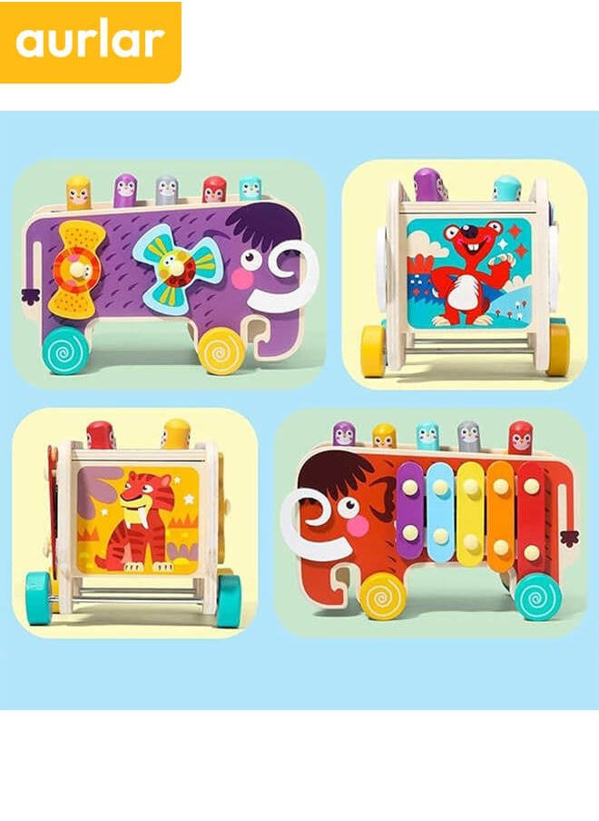 Aurlar - Wooden Hammering and Pounding Toys For Toddlers – Educational Wooden Toy for Boys & Girls Birthday Gift, Whack-a-Mole Game, Xylophone Gopher, Mouse, and Hamster, Gift for 3+ Years - Image 1