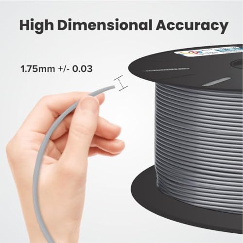 3idea ABS 3D Filament 1.75mm (Silver, 1kg) - Image 3