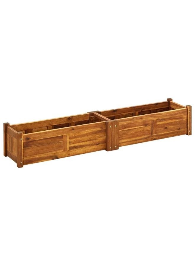vidaxl vidaXL Garden Raised Bed Acacia Wood 150x30x25 cm  - Image 2