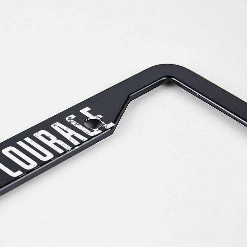 Beabes Thin Blue Line Flag License Plate Frame Blue Lives Matter License Plate Holder Police Support Car Tag Frame License Plate Cover Car Accessories 2 Holes Novelty Auto Car Tag Vanity Gift - Image 3