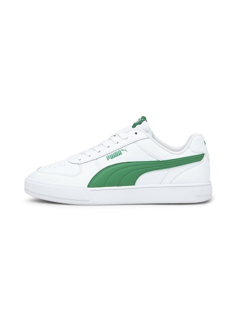 PUMA - Caven Mens White Green Trainers - Image 1
