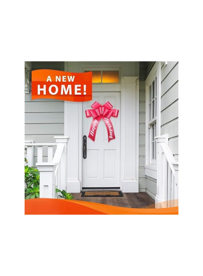 The Bros أقواس سحب، أقواس هدايا، قوس عملاق للسيارة، قوس لعيد الميلاد، قوس للهدايا، لتنسيق الزهور، زينة عيد الميلاد، زينة الزفاف (أحمر) - Image 5