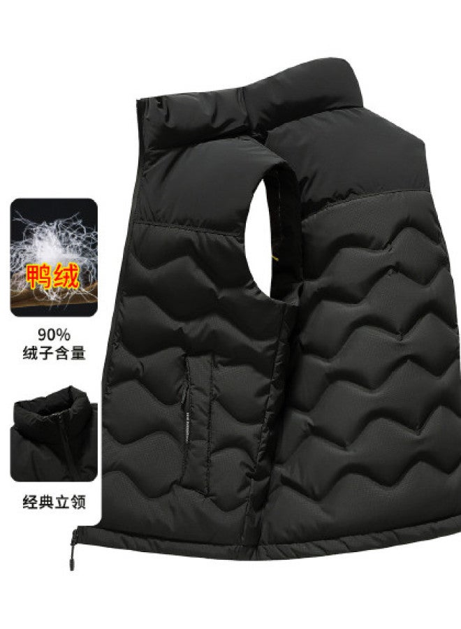 YaYa Sleeveless Vest Jacket Versatile Slim-fit Winter Warm Stand Collar Duck Down Vest - Image 1