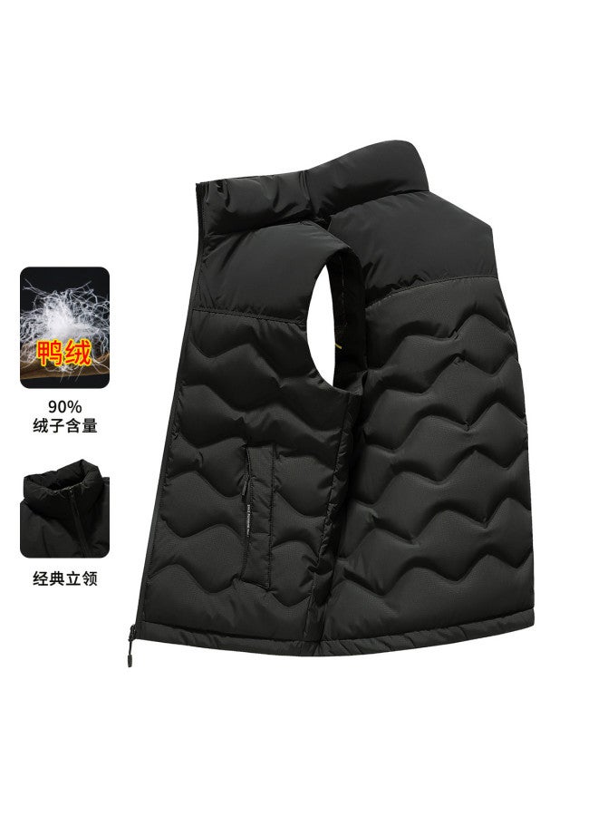 YaYa Sleeveless Vest Jacket Versatile Slim-fit Winter Warm Stand Collar Duck Down Vest - Image 2