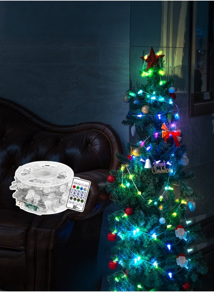 MODI RGB Multicolor LED Ice-cream Shape String Lights 10M (100 LEDs) 16+ Light Modes – USB Powered with Remote & APP Control, Indoor Outdoor Fairy Lights for Christmas, Halloween, Parties, Bedroom, Garden, Color Changing Decorative Lights - Image 4