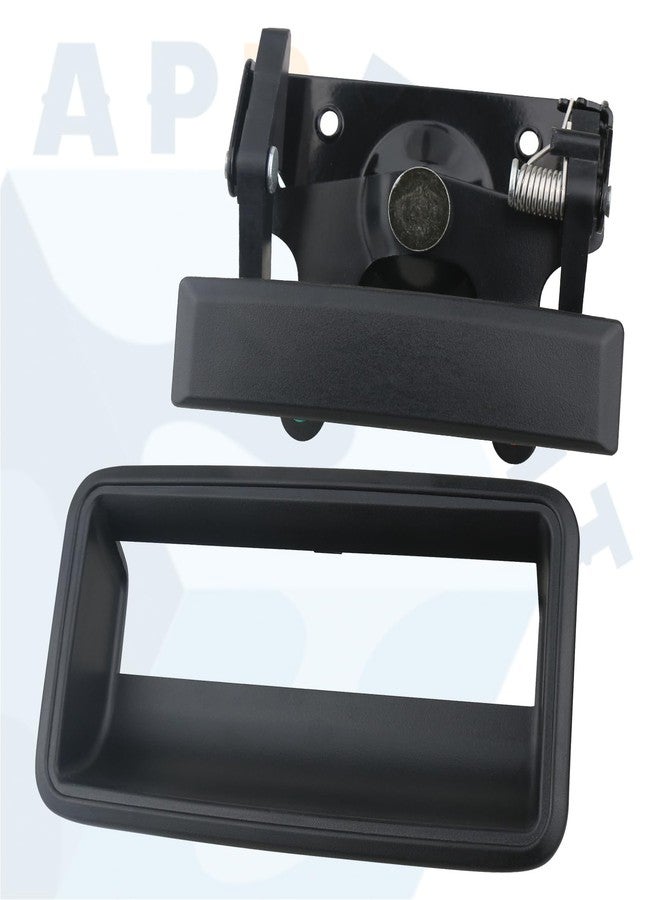 APPERFiT Metal Tailgate Handle & Bezel Textured Black Compatible with 1988-2002 Chevrolet Chevy GMC C/K 1500 2500 3500 Pickup Truck Replaces 15991785 15991786 GM1916101 GM1915101 - Image 2
