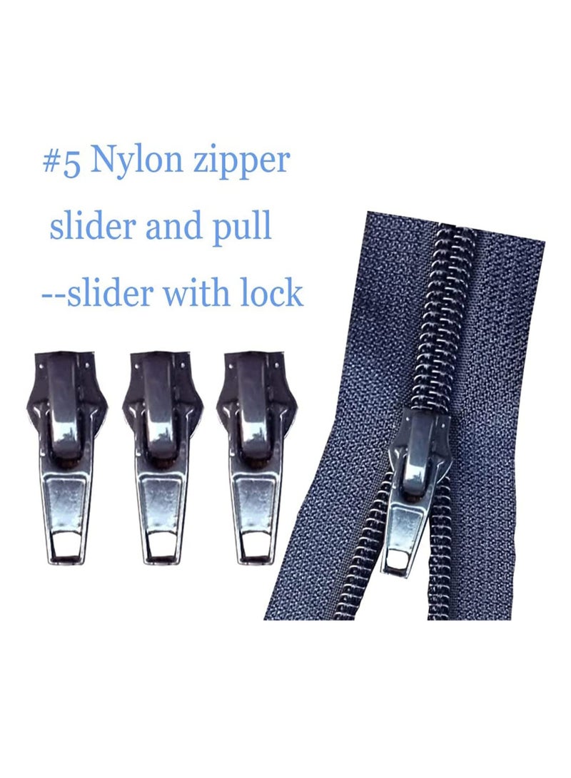 Suntown Zipper Pull Replacement Zipper Slider, Zipper Repair Kit, Fix Zipper Repair Kit for Repairing Coats, Jackets, Metal Plastic, and Nylon Coil Zippers 57 Pcs - Image 3