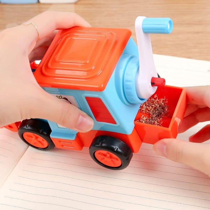 Crackles Super Truck Pencil Sharpener with Big Storage Capacity for Toddlers School Stationery Gift for Kids Colors May Vary - Image 5