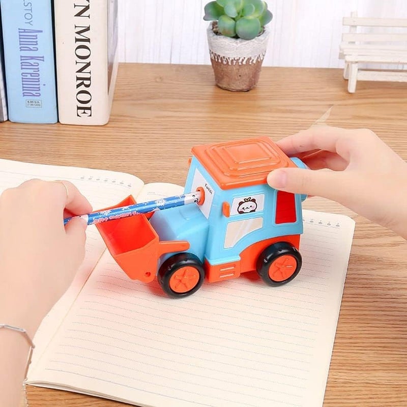 Crackles Super Truck Pencil Sharpener with Big Storage Capacity for Toddlers School Stationery Gift for Kids Colors May Vary - Image 2