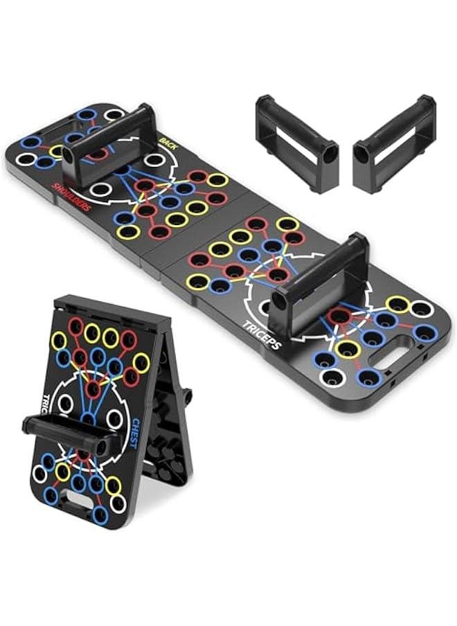 TRASSLE Push Up Board,Home Workout Equipment Portable Multi-Function Foldable 56 in 1 Push Up Bar, Push Up Handles for Floor,Strength Training Equipment for Men & Women  - Image 1