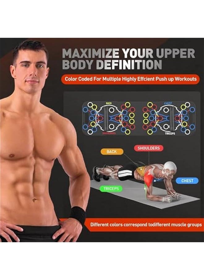 TRASSLE Push Up Board,Home Workout Equipment Portable Multi-Function Foldable 56 in 1 Push Up Bar, Push Up Handles for Floor,Strength Training Equipment for Men & Women  - Image 4
