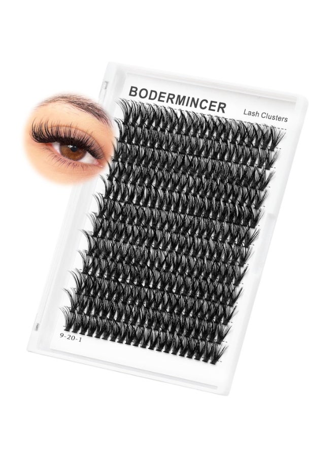 Bodermincer 7D10D20D30D40D50D60D80D100D Lash Cluster 240pcs D Curl Individual Cluster Eyelashes Fluffy false Eyelashes Extension Lash Cluster DIY at Home 40D16mm - Image 4