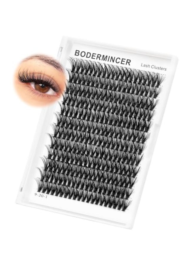 Bodermincer 7D10D20D30D40D50D60D80D100D Lash Cluster 240pcs D Curl Individual Cluster Eyelashes Fluffy false Eyelashes Extension Lash Cluster DIY at Home 40D16mm - Image 3