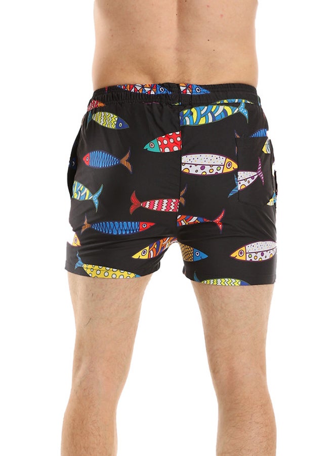 WHITE RABBIT Colorful Fish Patterned Swim Short - Image 3