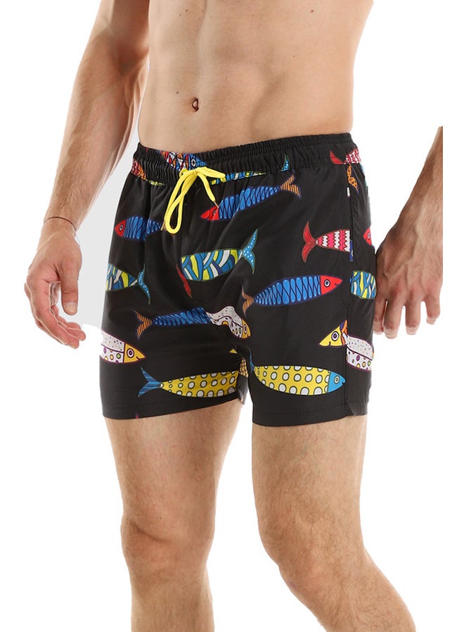 WHITE RABBIT Colorful Fish Patterned Swim Short - Image 2