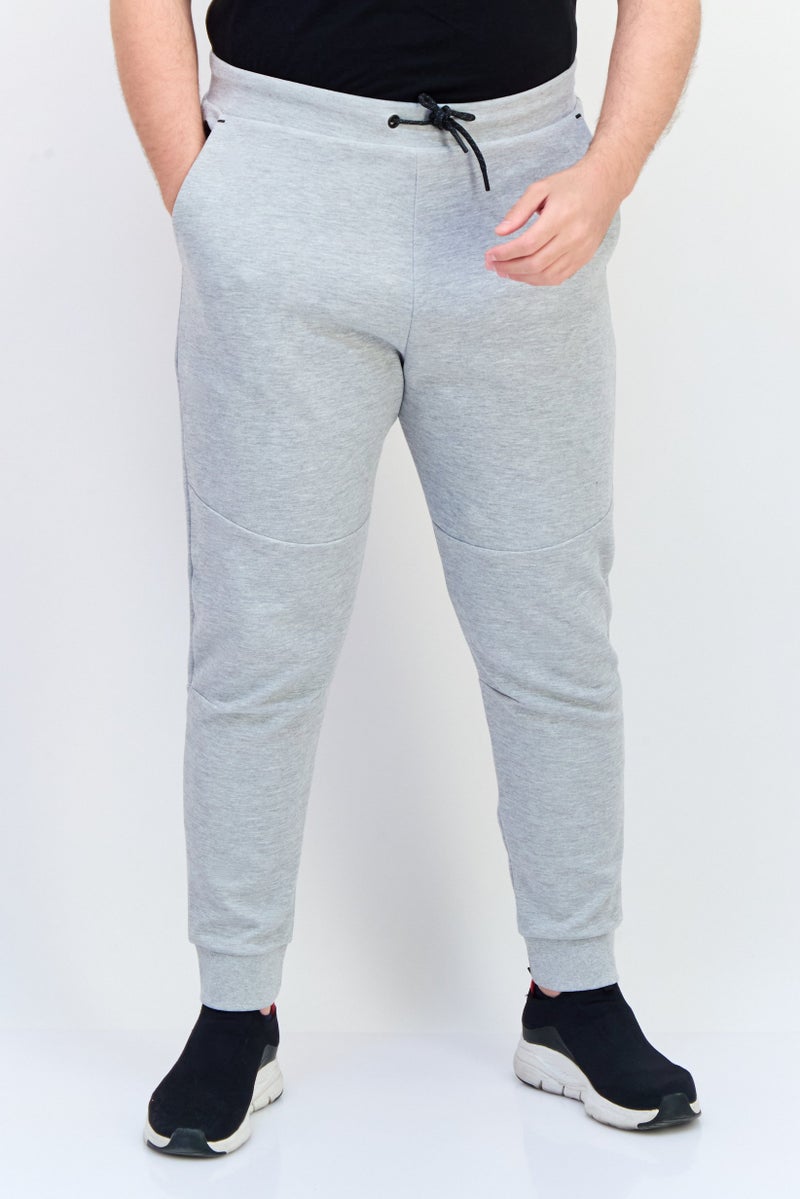 Celio Men Regular Fit Heather Jogger Pants, Grey - Image 1