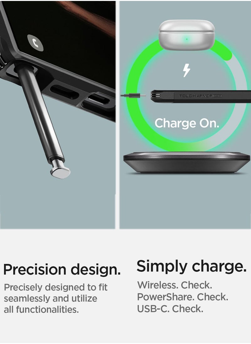 Spigen - Tough Armor MagFit for Samsung Galaxy S24 ULTRA case cover compatible with MagSafe - Black - Image 1